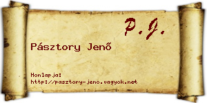 Pásztory Jenő névjegykártya